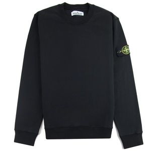 Stone Island Black Garment-Dyed Sweatshirt